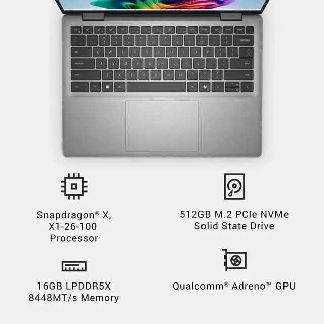 Alt view image 2 of 5 - Dell - Inspiron 14" FHD+ Laptop - Snapdragon X Copilot+ PC with 16GB Memory - 512GB SSD - Titan