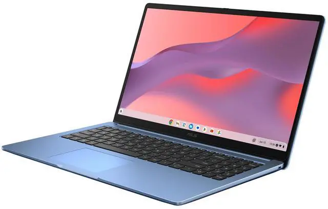 Alt view image 4 of 4 - ASUS CX15 15.6 inch FHD IPS Chromebook Laptop Intel Celeron N4500 4GB RAM 128GB eMMC Fabric Blue