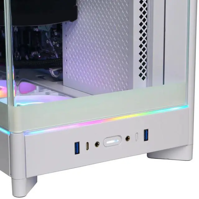 Alt view image 4 of 6 - CyberpowerPC Gamer Supreme Liquid Cooled  AMD Ryzen 7 9700X 3.8GHz  AMD Radeon RX 9060 XT, 16GB  Windows 11