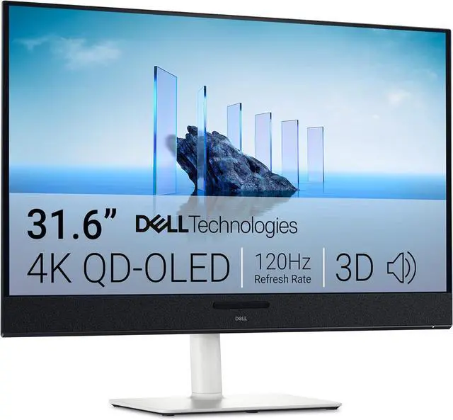 Main image of Dell 32 Plus 4K QD-OLED Monitor S3225QC - 31.6-inch (3840 x 2160) 120Hz 0.03ms Display, AI-Enhanced 3D Spatial Audio, Height/Tilt/Swivel/Slant Adjustment - Ash White