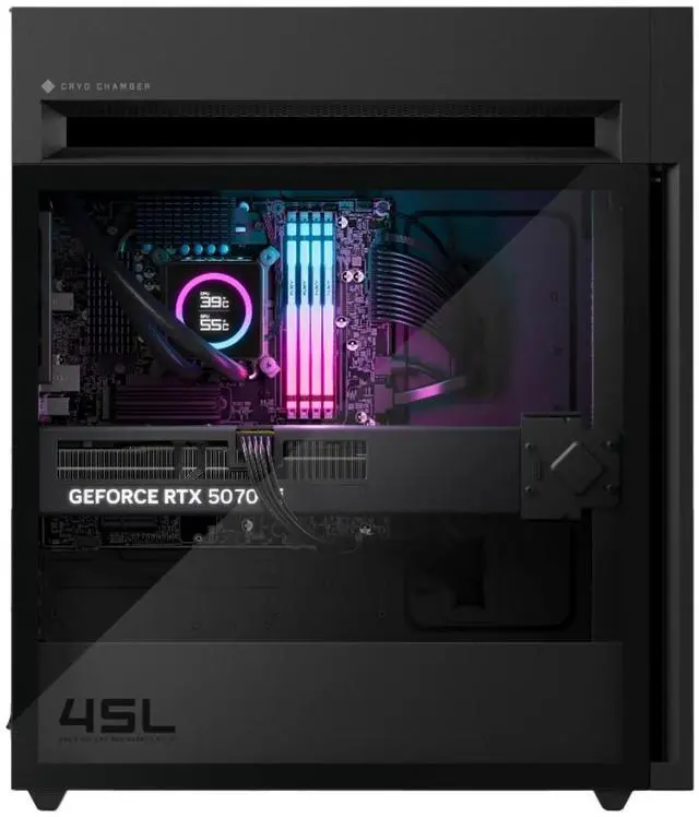 Alt view image 3 of 4 - HP OMEN 45L Gaming Desktop PC - Intel Core Ultra 9 285K - NVIDIA GeForce RTX 5070 Ti - 64GB Memory - 2TB SSD - Windows 11 Home