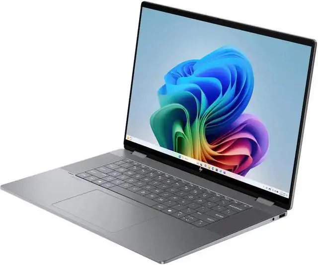 Alt view image 2 of 5 - HP - OmniBook X Flip 2-in-1 - Copilot+ PC - 16" 2K Touch-Screen Laptop - AMD Ryzen AI 5 - 16GB Memory - 512GB SSD - Meteor Silver