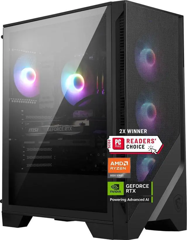 Main image of MSI Codex Z2 Gaming Desktop: AMD R7-8700F, GeForce RTX 5070, 32GB DDR5, 2TB m.2 NVMe SSD, USB Type-C, VR-Ready, Windows 11 Home : A8NVP-436US