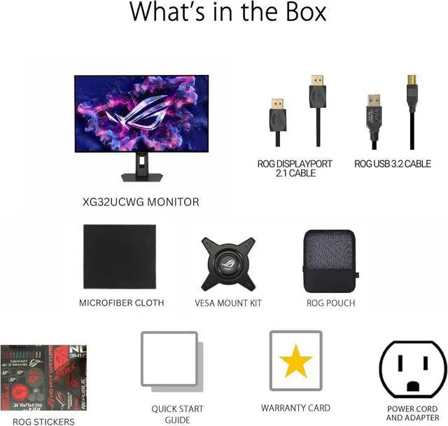 Alt view image 6 of 6 - ASUS ROG Strix 32” 4K OLED Gaming Monitor (XG32UCWG) - TrueBlack Glossy OLED, Dual Mode (4K@165Hz, FHD@330Hz), 0.03ms, G-SYNC Compatible, Neo Proximity Sensor, USB-C, HDMI 2.1, 3 yr Warranty
