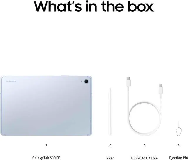 Alt view image 5 of 5 - SAMSUNG Galaxy Tab S10 FE 128GB WiFi Android Tablet, Large Display, Long Battery Life, Exynos 1580 Processor, IP68 Water-Resistant, 90 Hz Refresh, S Pen for Note-Taking, US Version, Blue