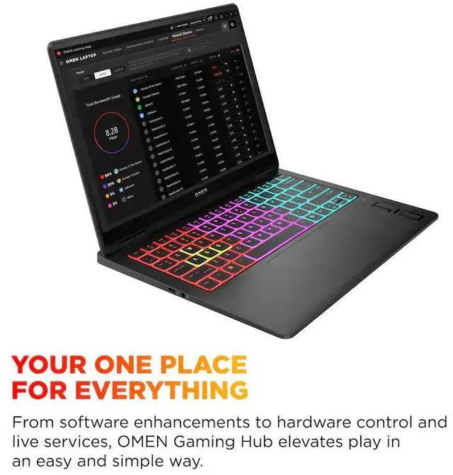 Alt view image 2 of 5 - HP OMEN - Transcend 14" 120Hz 3K OLED Gaming Laptop - Intel Core Ultra 7-255H - 32GB Memory - NVIDIA GeForce RTX 5060 - 1TB SSD - Shadow Black