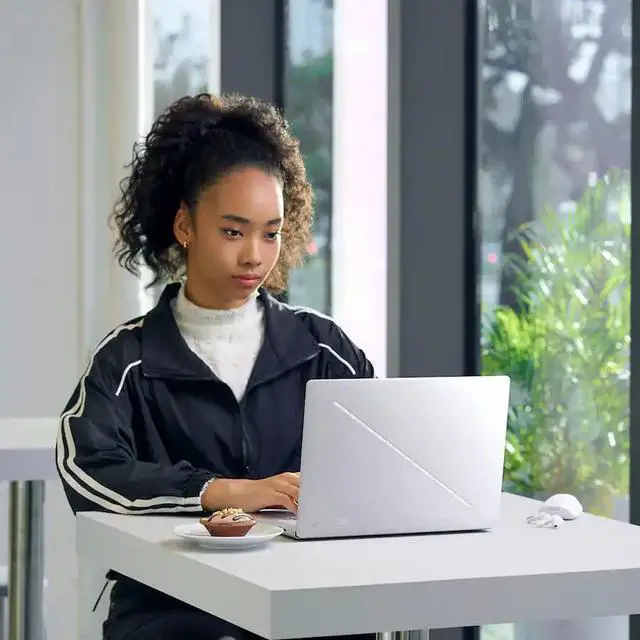 Alt view image 4 of 6 - ASUS - ROG Zephyrus G14 14" OLED 3K 120Hz Gaming Laptop - AMD Ryzen 9 270 - 16GB LPDDR5X - GeForce RTX 5060 - 1TB SSD - Platinum White