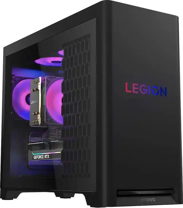 Main image of Lenovo - Legion Tower 5 Gaming Desktop - AMD Ryzen 7 7800X3D - 32GB Memory - NVIDIA GeForce RTX 5070 - 1TB SSD - Eclipse Black