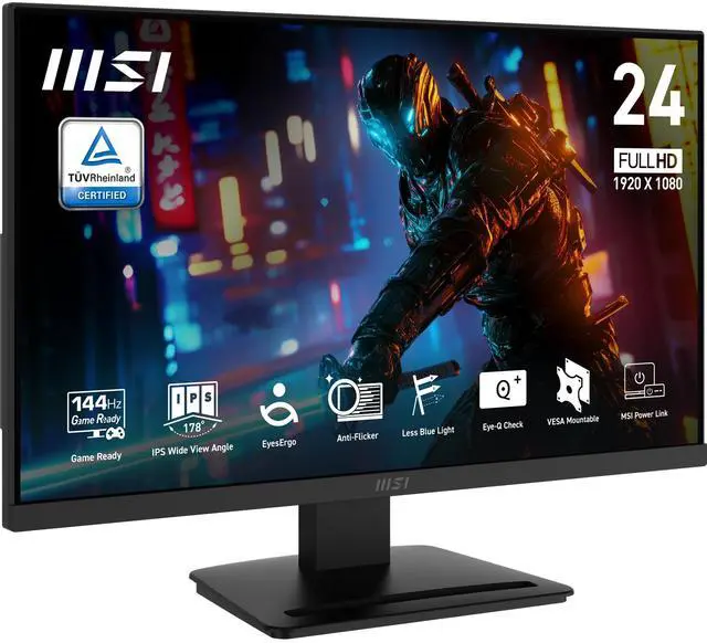 Main image of MSI 23.8" FHD (1920x1080) HDMI VGA 144Hz 1ms Adaptive-Sync IPS Gaming Office Monitor  PRO MP243L E14W