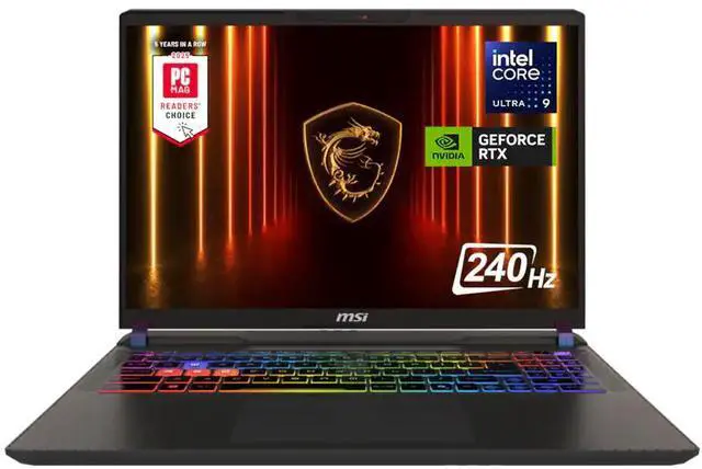 Alt view image 7 of 7 - MSI - Vector 16 HX AI 400 16" 240Hz QHD+ Gaming Laptop - Intel Ultra 9-275HX - GeForce RTX 5080 - 16GB Memory - 1TBSSD - Cosmo Gray