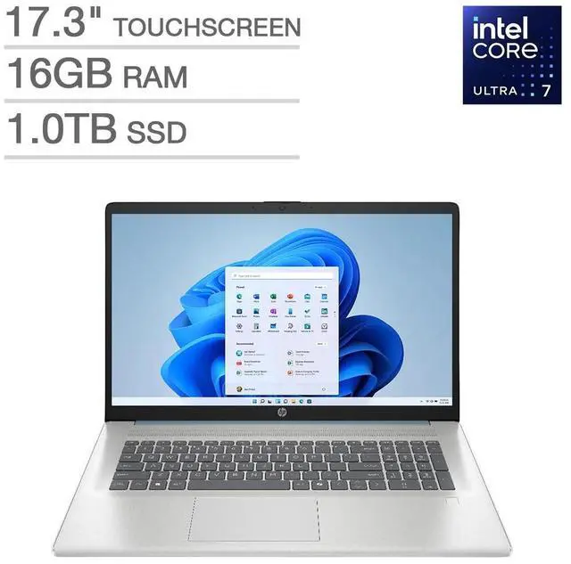 Alt view image 2 of 5 - HP 17.3" Touchscreen Laptop - Intel Core Ultra 7 255U - HD+ (1600 x 900) - 16GB Memory - 1TB SSD - Windows 11 Home
