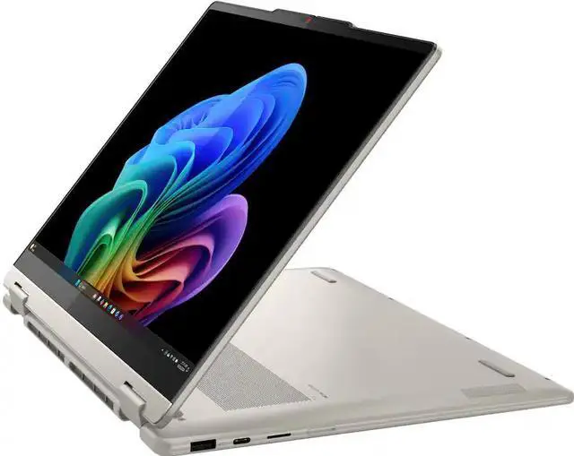 Main image of Lenovo - Yoga 7 2-in-1 - Copilot+ PC - 14" 2K OLED Touchscreen Laptop - AMD Ryzen AI 7 350 - 16GB Memory - 1TB SSD - Seashell