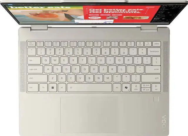 Alt view image 2 of 6 - Lenovo - Yoga 7 2-in-1 - Copilot+ PC - 14" 2K OLED Touchscreen Laptop - AMD Ryzen AI 7 350 - 16GB Memory - 1TB SSD - Seashell