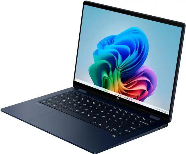 Alt view image 2 of 6 - HP - OmniBook X Flip 2-in-1 - Copilot+ PC - 14" 2K Touch-Screen Laptop - Intel Core Ultra 5 - 16GB Memory - 512GB SSD - Atmospheric Blue