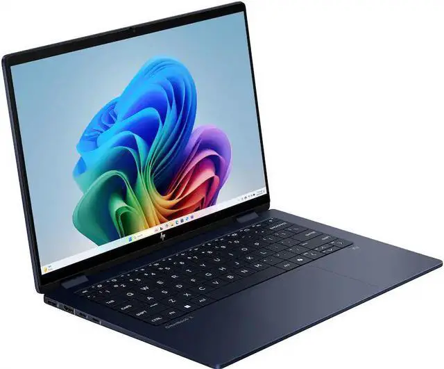 Main image of HP - OmniBook X Flip 2-in-1 - Copilot+ PC - 14" 2K Touch-Screen Laptop - Intel Core Ultra 5 - 16GB Memory - 512GB SSD - Atmospheric Blue