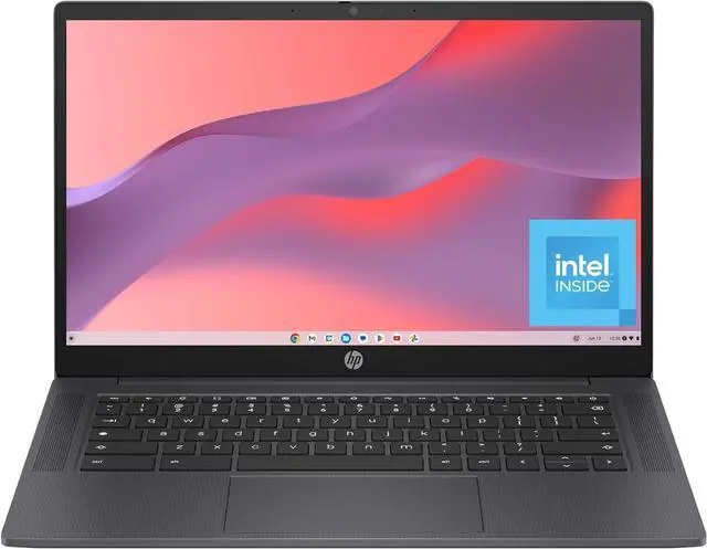 Main image of HP Chromebook 14 inch Laptop, HD Display, Intel Processor N100, 8 GB RAM, 128 GB UFS, Intel UHD Graphics, Chrome OS, Chalkboard Gray, 14a-nf0099nr