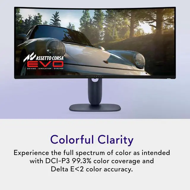 Alt view image 3 of 7 - Alienware 34 240Hz QD-OLED Curved Gaming Monitor - AW3425DW - 34.2-inch WQHD (3440 x 1440) 240Hz 0.03ms Display, 1800R Curve, AMD FreeSync Premium Pro, VESA AdaptiveSync, VESA DisplayHDR TrueBlack 400