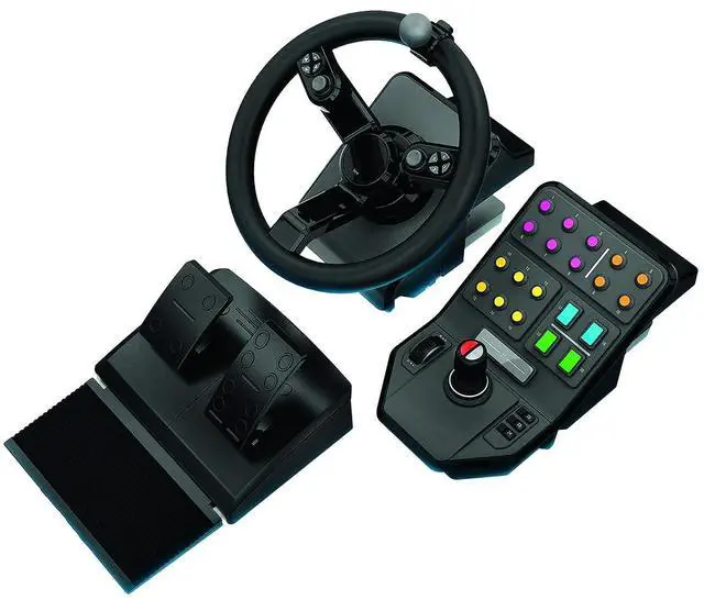 Main image of Logitech G Farm Simulator Heavy Equipment Bundle (2nd Generation), Steering Wheel Controller for Farm Simulation 2025 (and Previous Versions), Wheel, Pedals, Vehicle Side Panel Control Deck for PC