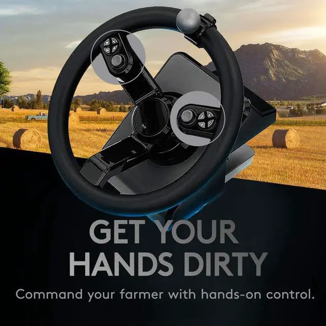 Alt view image 5 of 7 - Logitech G Farm Simulator Heavy Equipment Bundle (2nd Generation), Steering Wheel Controller for Farm Simulation 2025 (and Previous Versions), Wheel, Pedals, Vehicle Side Panel Control Deck for PC