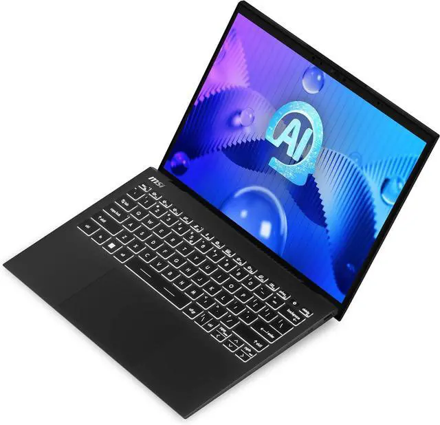 Alt view image 6 of 6 - MSI Prestige 13 AI Evo Laptop: Intel Ultra 7-155H, 13.3" UHD+ OLED Display, 16GB DDR5, 1TB NVMe SSD, HDMI, MicroSD Card Reader, Win 11 Pro: Stellar Gray A1MG-029US