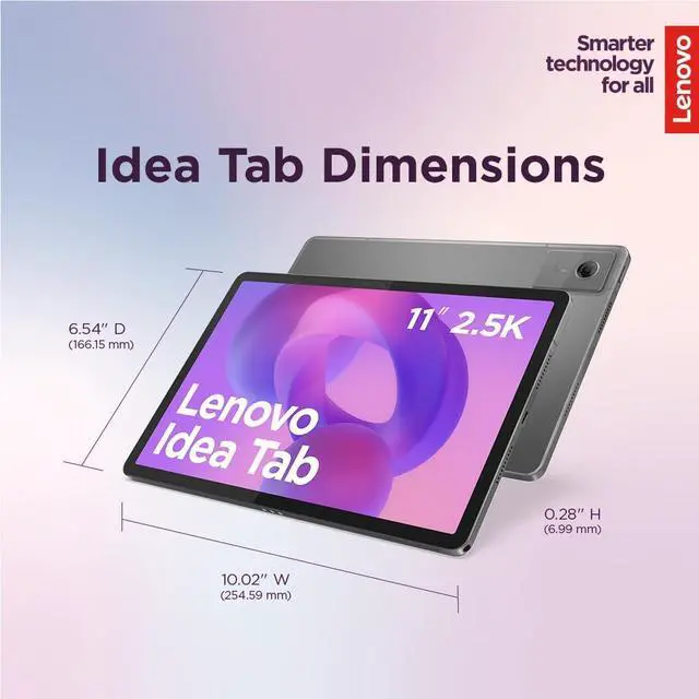 Alt view image 4 of 5 - Lenovo Idea Tab - College Tablet - 11 2.5K IPS Touchscreen Display - 90Hz - MediaTek Dimensity 6300-8 GB Memory - 256 GB Storage - Integrated Arm Mali-G57 MC2 Tab Pen and Folio Case