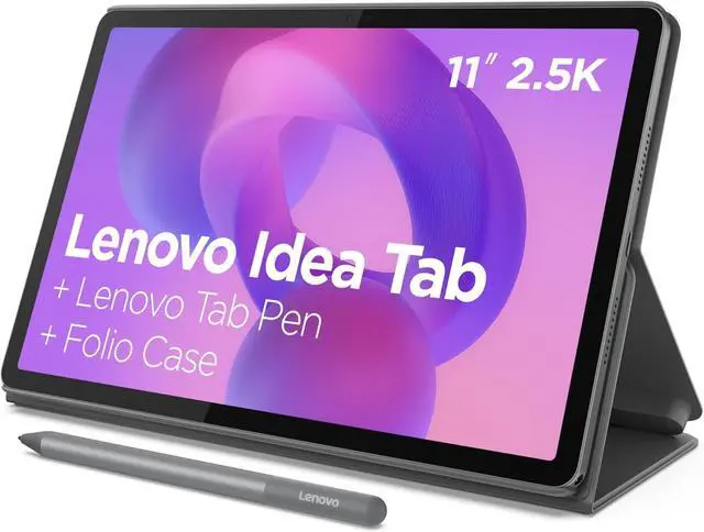 Alt view image 2 of 5 - Lenovo Idea Tab - College Tablet - 11 2.5K IPS Touchscreen Display - 90Hz - MediaTek Dimensity 6300-8 GB Memory - 256 GB Storage - Integrated Arm Mali-G57 MC2 Tab Pen and Folio Case