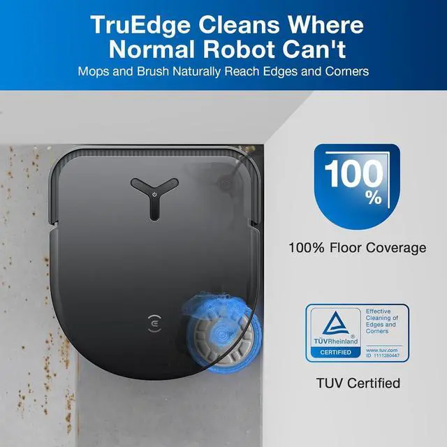 Alt view image 2 of 6 - ECOVACS Robot Vacuum Cleaner DEEBOT X5 PRO Omni with All-in-one Station, 12.800Pa, ZeroTangle, TruEdge Adaptive Edge Mopping, 150 Hot Water Mop Washing, AINA 2.0 Intelligent Navigation