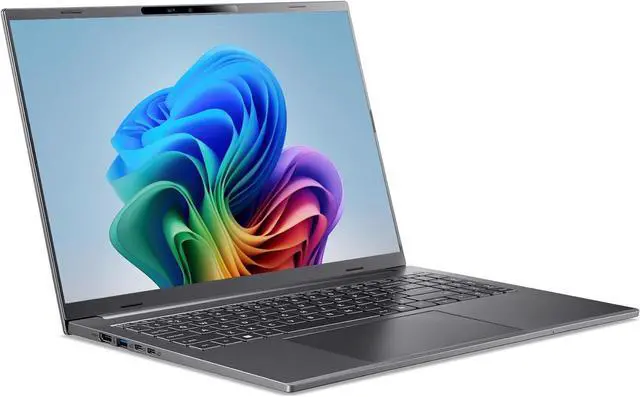 Alt view image 2 of 6 - Acer Aspire 16 AI Copilot+ PC | 16" WUXGA 120Hz Multi-Touch Display | Snapdragon X | NPU: 45 Tops - GPU: Up to 1.7 TFLOPs | 16GB LPDDR5X | 512GB PCIe Gen 4 SSD | Wi-Fi 7 | A16-11MT-X669