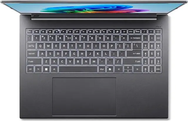 Alt view image 4 of 6 - Acer Aspire 16 AI Copilot+ PC | 16" WUXGA 120Hz Multi-Touch Display | Snapdragon X | NPU: 45 Tops - GPU: Up to 1.7 TFLOPs | 16GB LPDDR5X | 512GB PCIe Gen 4 SSD | Wi-Fi 7 | A16-11MT-X669