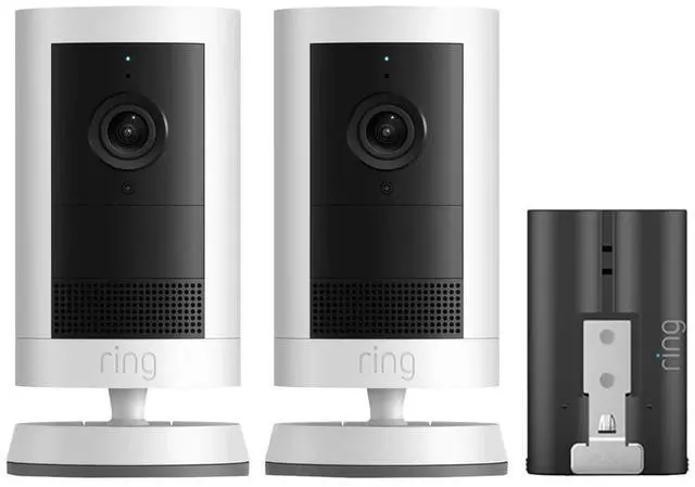Alt view image 2 of 5 - Ring Outdoor Cam Plus 2-pack with Quick Release Battery Bundle