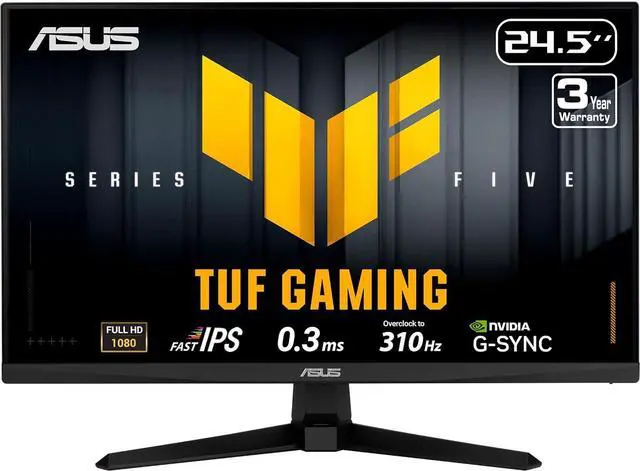 Alt view image 2 of 5 - ASUS TUF Gaming Series 5 24.5 1080P Monitor (VG259QMR5A) - Fast-IPS, 310Hz, 0.3ms, G-SYNC Compatible, FreeSync Premium, Extreme Low Motion Blur Sync, 99% sRGB, DisplayWidget, Gaming AI, 3 yr warranty