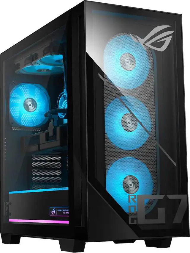 Alt view image 3 of 6 - ASUS - ROG G700 Gaming Desktop - Intel Core Ultra 7 265KF - 32GB Memory - NVIDIA GeForce RTX 5070 12GB - 2TB SSD - Black
