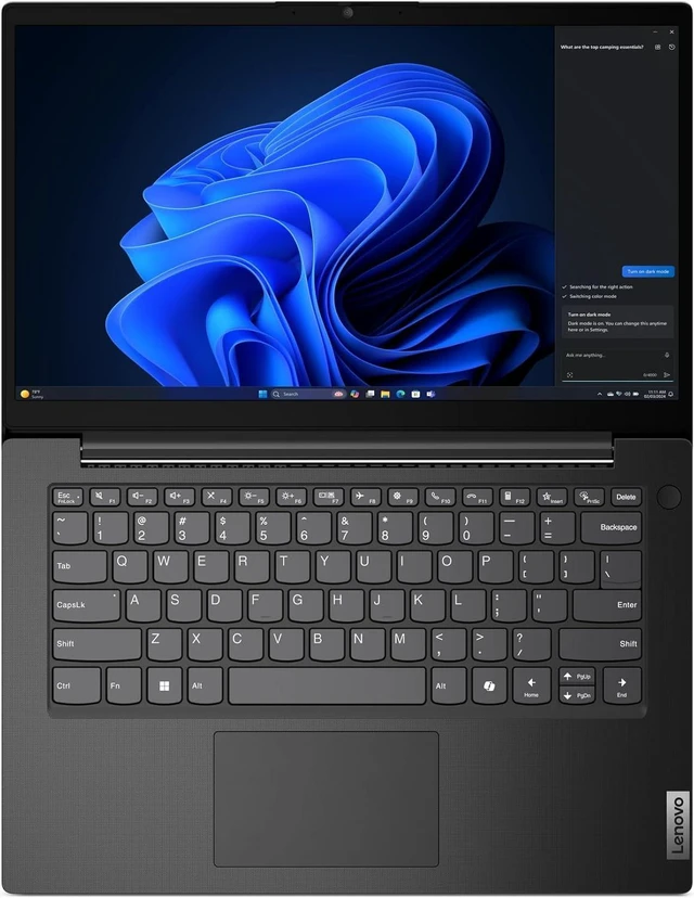 Alt view image 4 of 5 - Lenovo V14 G5 - Hybrid Work Laptop - 14" FHD Display - Intel Core 7-240H - 16GB Memory - 512GB Storage - Integrated Intel UHD Graphics - Windows 11 Home - Business Black