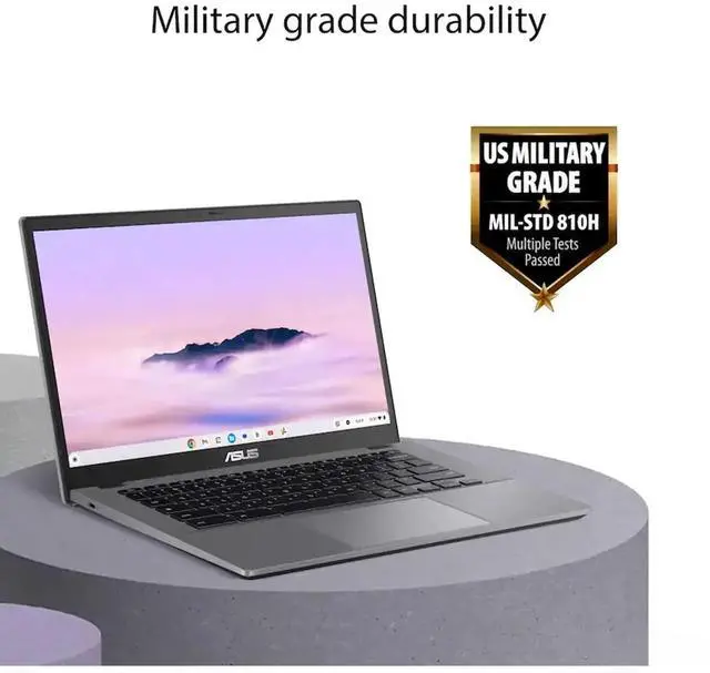 Alt view image 4 of 4 - ASUS - CX34 14" FHD Chromebook Plus Laptop with Google AI - Intel Core i5 - 8GB Memory - 128GB SSD - Rock Grey