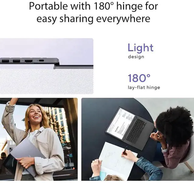 Alt view image 3 of 4 - ASUS - CX34 14" FHD Chromebook Plus Laptop with Google AI - Intel Core i5 - 8GB Memory - 128GB SSD - Rock Grey