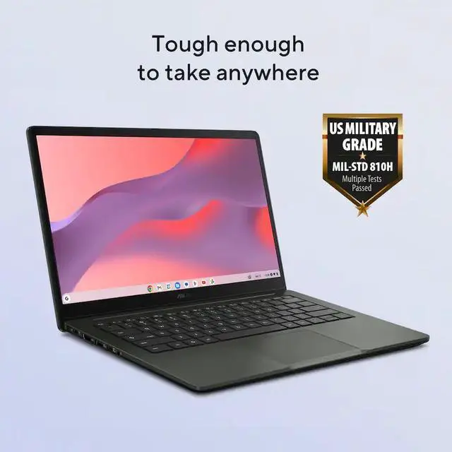 Alt view image 2 of 7 - ASUS - CX14 14" FHD Chromebook Plus Laptop with Google AI - Intel Core 3 (2025) - 8GB Memory - 128GB Storage - Hunter Green