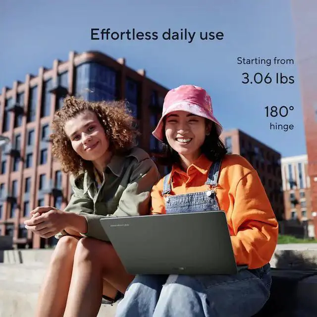 Alt view image 6 of 7 - ASUS - CX14 14" FHD Chromebook Plus Laptop with Google AI - Intel Core 3 (2025) - 8GB Memory - 128GB Storage - Hunter Green