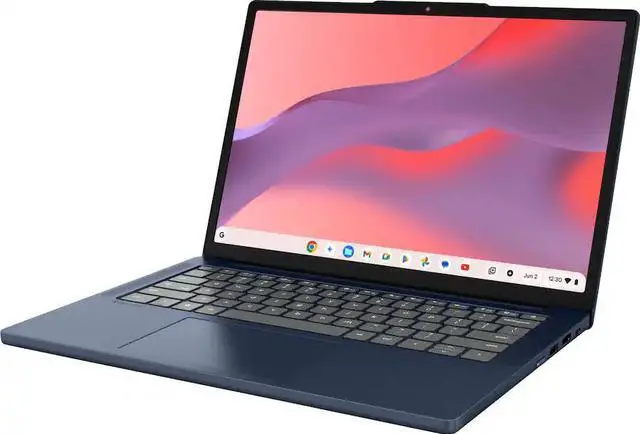 Main image of Lenovo - IdeaPad Slim 3 Chromebook - 14" 2K Touchscreen Laptop - MediaTek Kompanio 540 2025 - 8GB Memory - 128GB UFS - Cosmic Blue