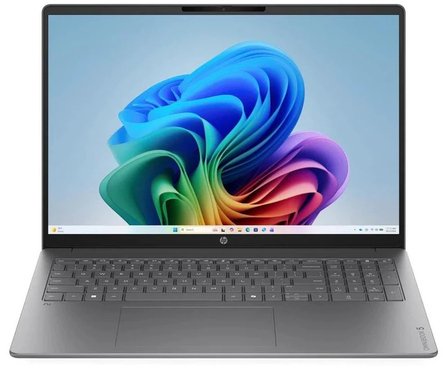 Main image of HP OmniBook 5 16 inch Laptop Next Gen AI PC 2K IPS Touchscreen Windows AMD Ryzen AI 7 445 16GB 1TB SSD Meteor Silver