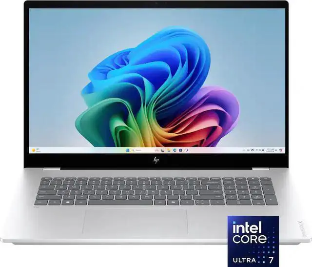 Main image of HP - OmniBook X 17.3" Full HD Touchscreen Laptop - Intel Core Ultra 7 16GB Memory - 512GB SSD - Copilot+ PC - Glacier Silver