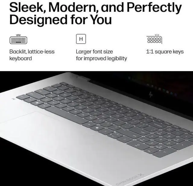 Alt view image 6 of 6 - HP - OmniBook X 17.3" Full HD Touchscreen Laptop - Intel Core Ultra 7 16GB Memory - 512GB SSD - Copilot+ PC - Glacier Silver