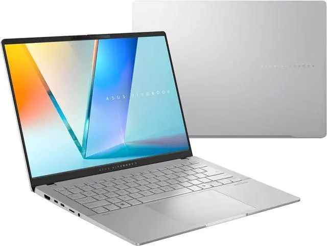 Alt view image 4 of 5 - ASUS Vivobook S 14 OLED Slim Laptop, AMD Ryzen AI 9 365(10 Cores), 24GB, 1TB SSD, Customizable RGB Keyboard, Cool Silver, M5406WA-AH94