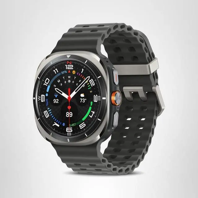 Main image of Samsung Galaxy Watch Ultra (2025) 47mm LTE Smartwatch, Titanium Casing, Advanced Sleep Coaching, Running Coach, Energy Score, Heart Rate Tracking, GPS, Titanium Silver