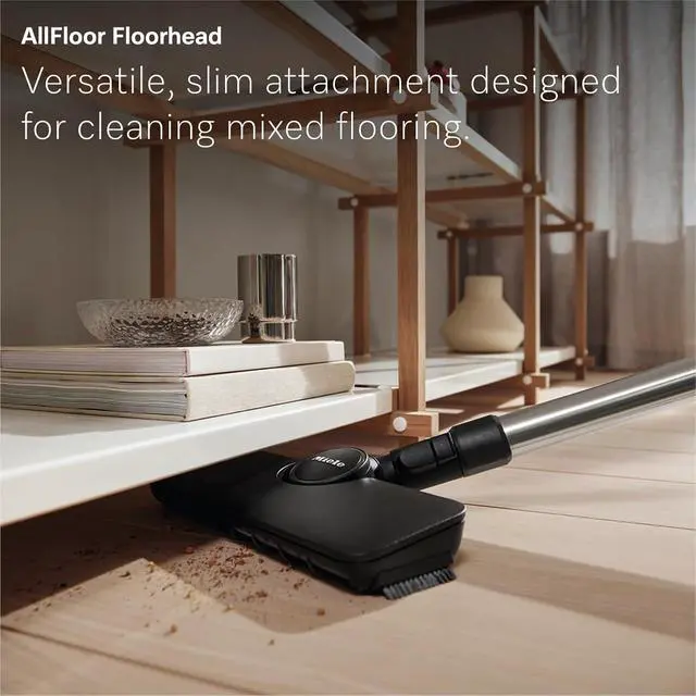 Alt view image 4 of 5 - Miele Guard L1 AllFloor Bagged Canister Vacuum Cleaner with AirClean Plus Filter, AllTeQ Universal Floorhead, and AllFloor Floorbrush, LED Display Panel, in Obsidian Black/Rose Gold