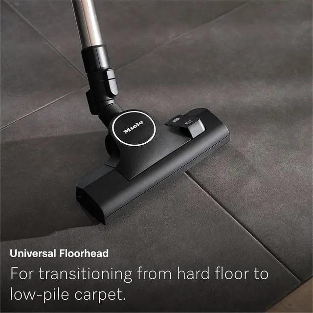 Alt view image 5 of 5 - Miele Guard L1 AllFloor Bagged Canister Vacuum Cleaner with AirClean Plus Filter, AllTeQ Universal Floorhead, and AllFloor Floorbrush, LED Display Panel, in Obsidian Black/Rose Gold