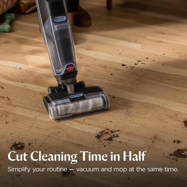 Alt view image 3 of 5 - Bissell CrossWave Edge Cordless Plus Wet Dry Vacuum & Mop, Floor Cleaner with ZeroGap Edge Cleaning, Tangle-Free Brush Roll, Extra Brush Rolls, Filters, Hard Floor Cleaner Solution Included, 4329G