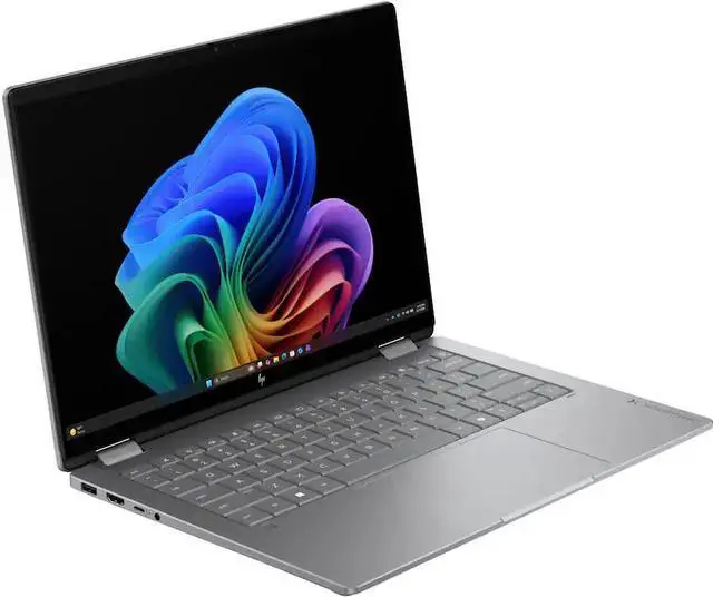 Alt view image 5 of 6 - HP - OmniBook X Flip 2-in-1 - 14" 2K OLED Touchscreen Laptop - Intel Core Ultra 7 (2026) - 16GB Memory - 1TB SSD - Copilot+ - Meteor Silver