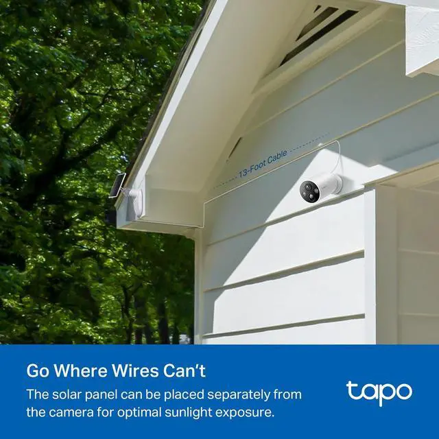 Alt view image 3 of 4 - Tapo MagCam 2K+ Outdoor Wireless Security Camera - Battery Power with Solar Charging, Magnetic Mount, Person/Vehicle Detection, Subscription-Free Local Storage or Optional Cloud, Works with Alexa