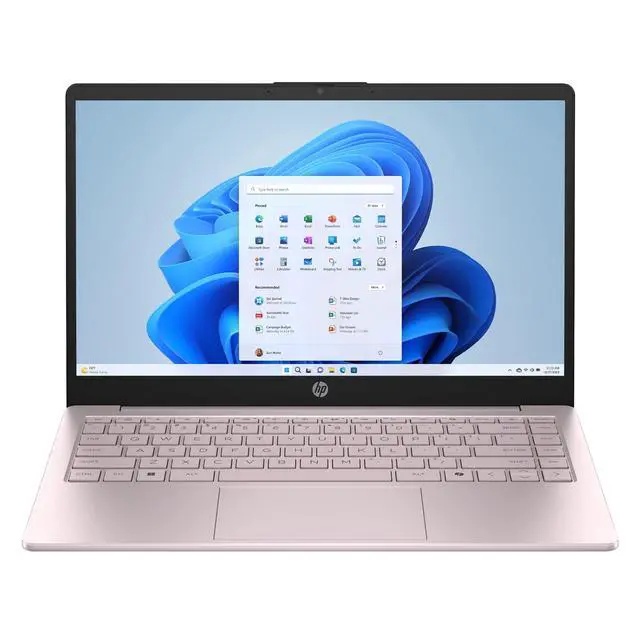 Alt view image 2 of 4 - HP 14 inch HD Windows Laptop Intel Processor N150 4GB 128GB UFS Tranquil Pink