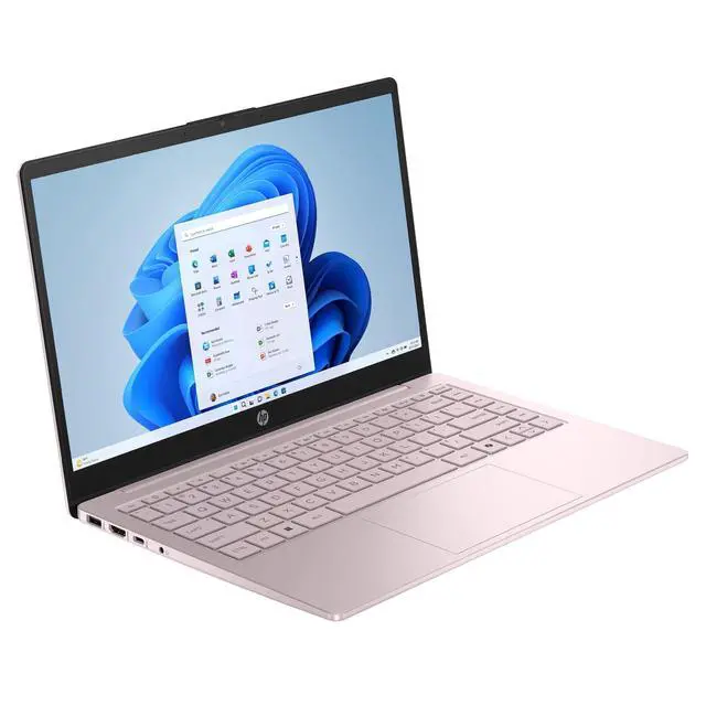 Alt view image 3 of 4 - HP 14 inch HD Windows Laptop Intel Processor N150 4GB 128GB UFS Tranquil Pink
